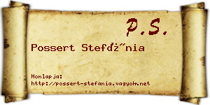 Possert Stefánia névjegykártya